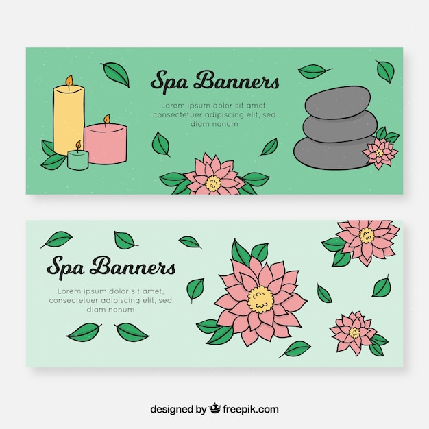 Download Free Vector | Spa banners