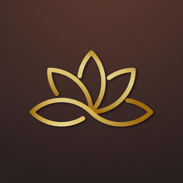 Download Free Vector | Spa business logo vector gold lotus icon design