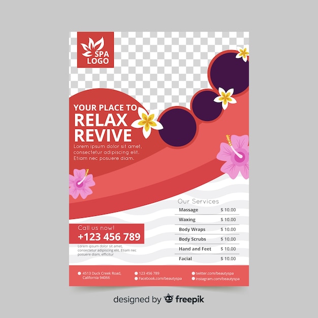 Massage Flyer Template Free Free Vector N Clip Art