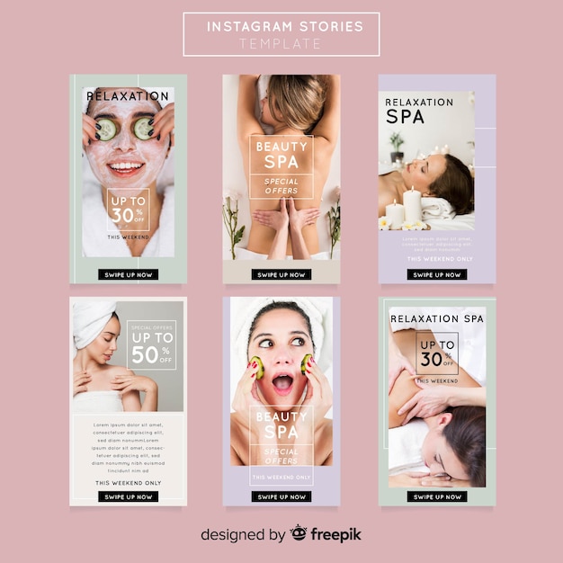 Free Vector Spa Instagram Stories Template