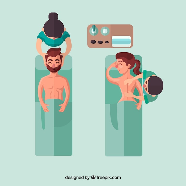 Spa therapy in flat design
