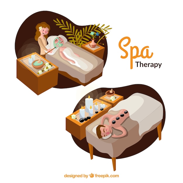 Spa therapy scenes