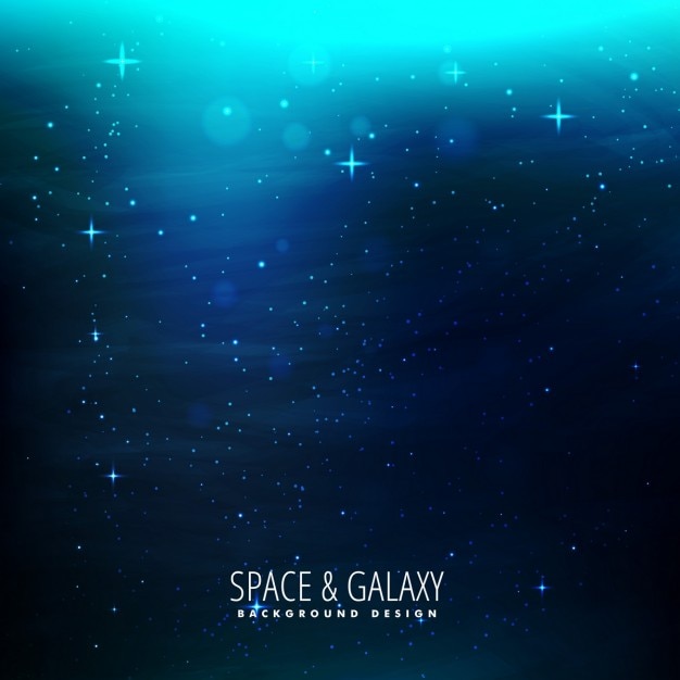 Space background with blue lights