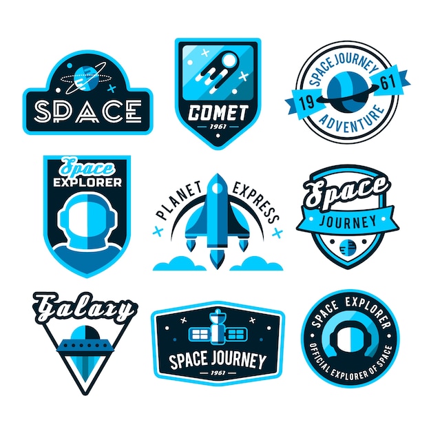 Space logo collection | Premium Vector