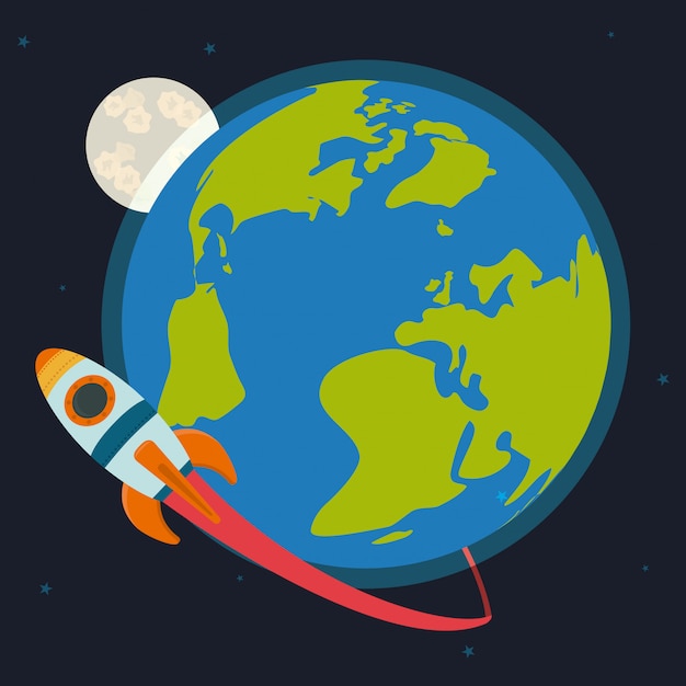 Spaceship design. Premium Vector