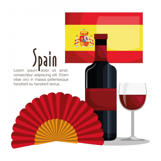 premium-vector-spanish-culture-icons-isolated-icon-design