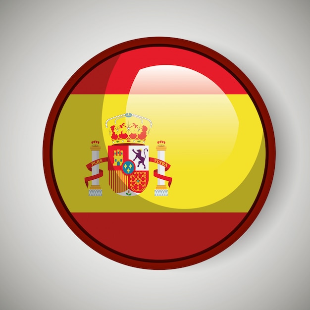 Download Spanish flag isolated icon design | Premium Vector