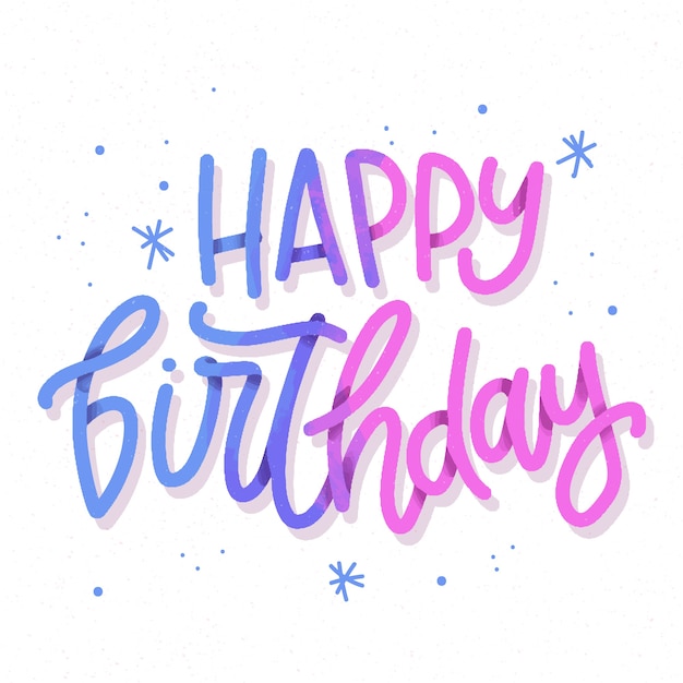 Free Vector | Sparkly happy birthday lettering