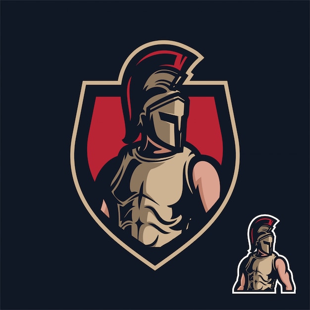 Premium Vector | Sparta/spartan gaming mascot logo template