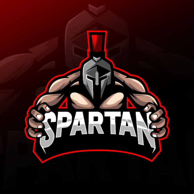Premium Vector | Spartan mascot logo e-sport design