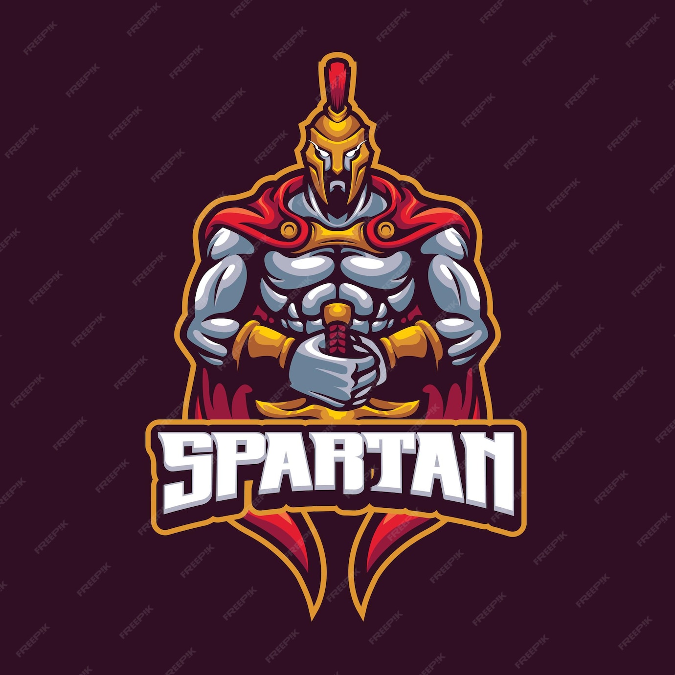 Premium Vector | Spartan mascot logo template for esport and sport logo ...