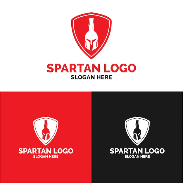 Premium Vector | Spartan shield logo template