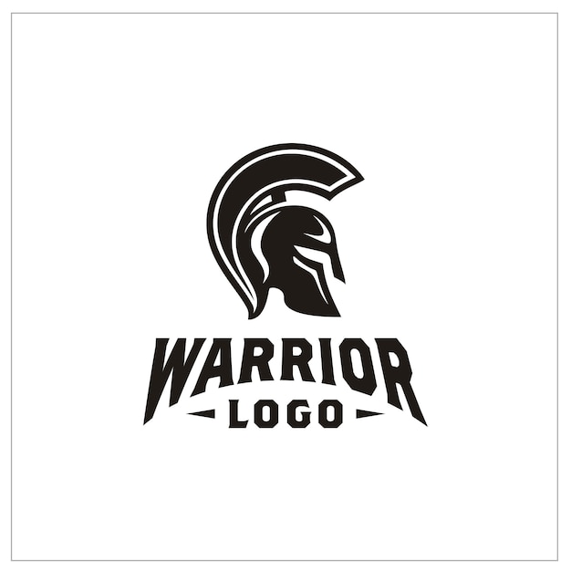 Premium Vector | Spartan warrior helmet logo