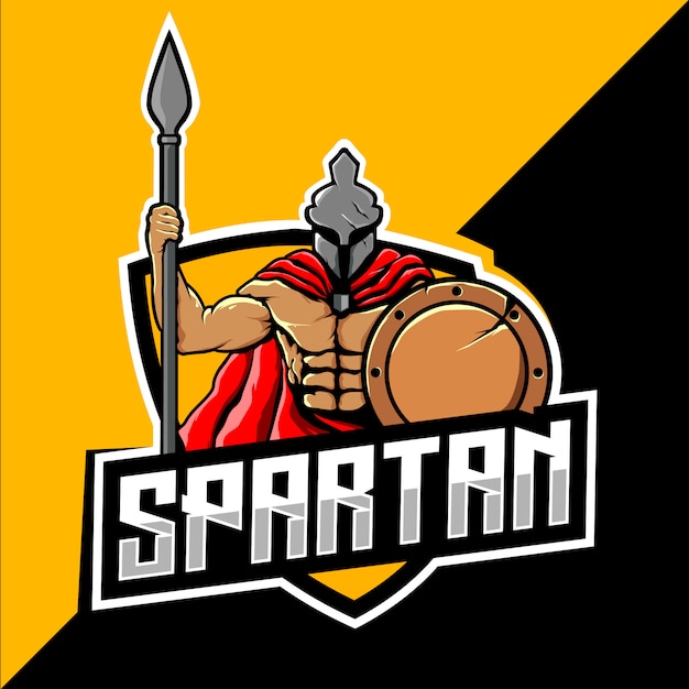 Premium Vector | Spartan warrior mascot esport logo