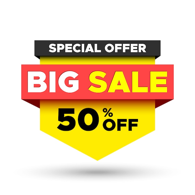 Premium Vector | Special offer big sale banner.