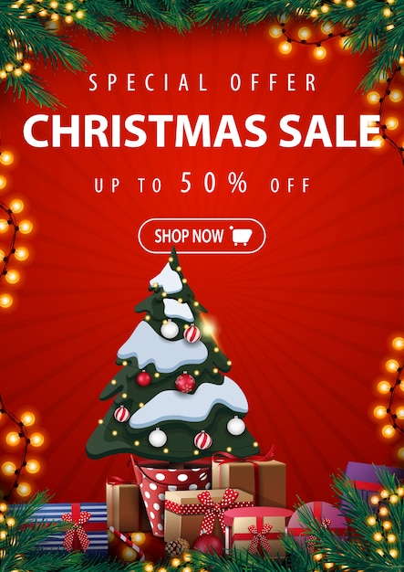 Special Offer Christmas Sale Up To 50 Off Red Vertical