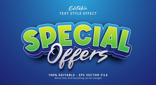 Premium Vector | Special offer on green color combination editable text ...