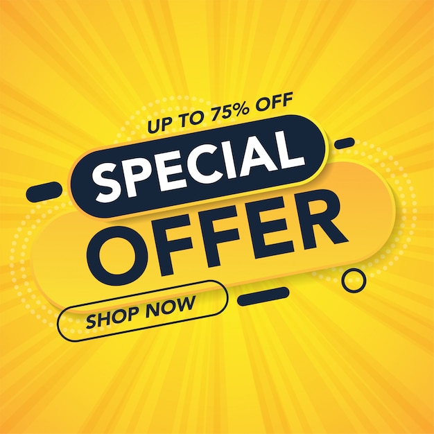 Special Offer Sale Promotion Banner Template Premium Vector