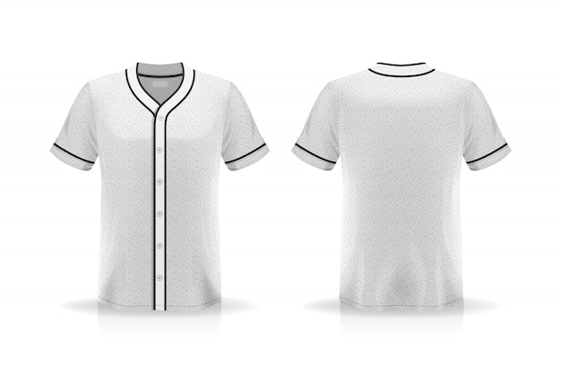 Specification baseball t shirt mockup  isolated on white 