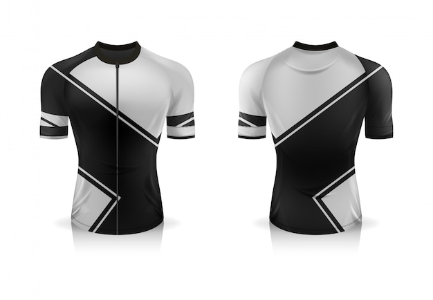 Premium Vector Specification Cycling Jersey Template Mock Up Sport T Shirt Round Neck Uniform For Bicycle Apparel