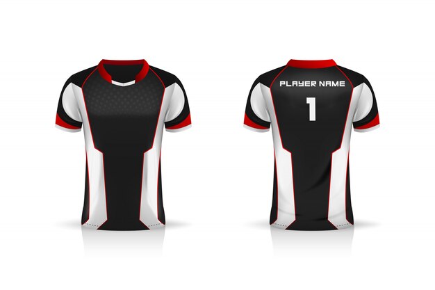 Download Premium Vector Specification Soccer Sport Esport Gaming T Shirt Jersey Template Uniform Illustration