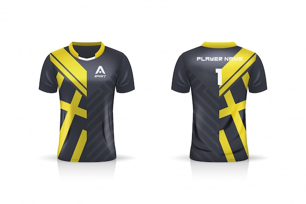 Download Specification soccer sport , esport gaming t shirt jersey template. uniform . illustration ...