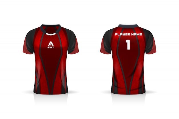 Download Premium Vector Specification Soccer Sport Esport Gaming T Shirt Jersey Template Uniform Illustration