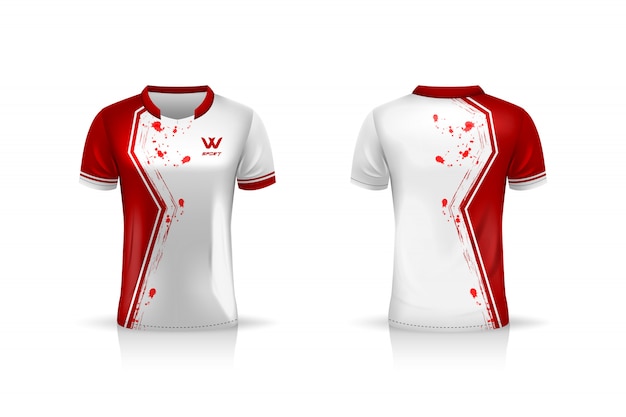 Download Premium Vector Specification Soccer Sport Esport Gaming T Shirt Jersey Template Uniform Illustration Free Mockups