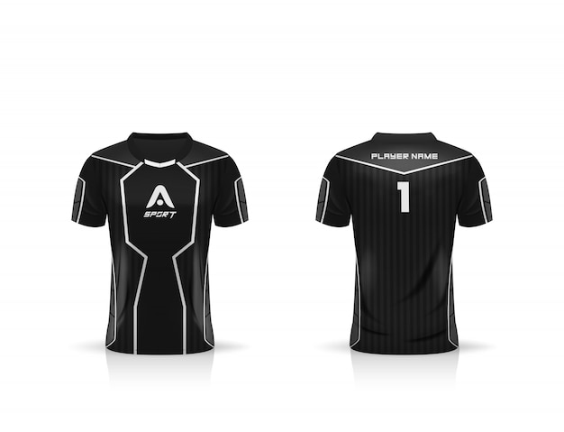 Download Specification soccer sport , esports gaming t shirt jersey template. uniform . | Premium Vector