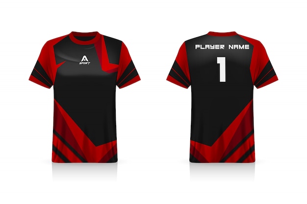 Premium Vector | Specification soccer sport, esports gaming t shirt jersey template.