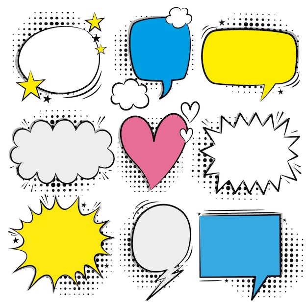 Speech bubble collection Vector | Free Download
