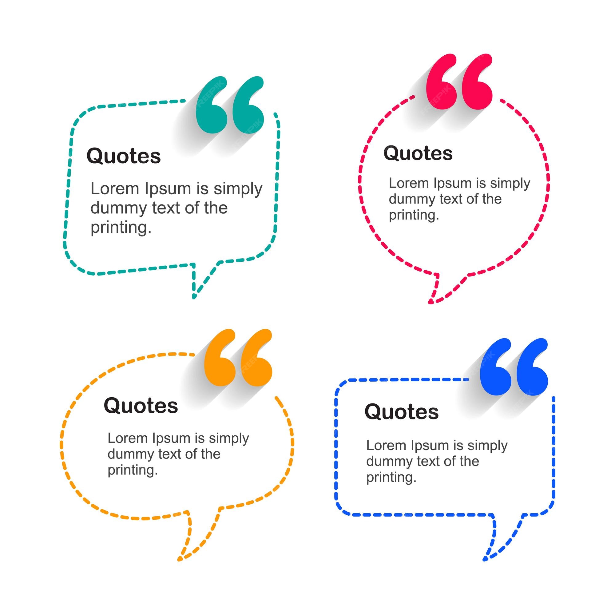 speech bubble quotes