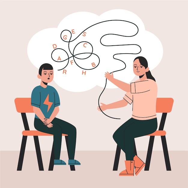 Free Vector | Speech Therapy Illustration In Hand Drawn Style With ...