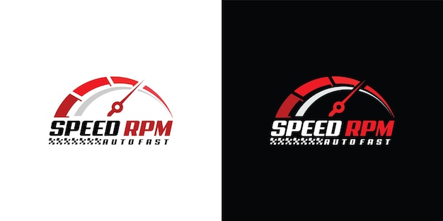 Premium Vector | Speed rpm logo design for automotive