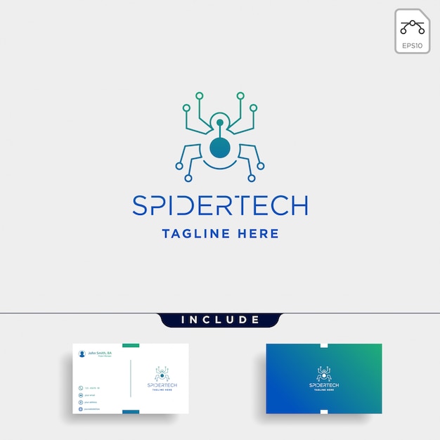 Download Free Spider Technology Logo Template Premium Vector Use our free logo maker to create a logo and build your brand. Put your logo on business cards, promotional products, or your website for brand visibility.