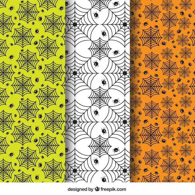 Spider web patterns Vector Free Download