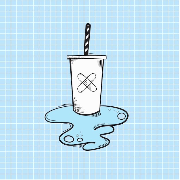 Free Vector | Spilled drink