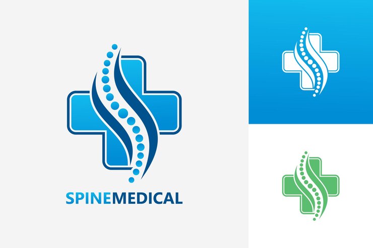  Spine medical logo template design vector, emblem, design concept, creative symbol, icon Premium Ve