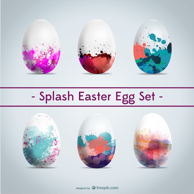 Splash Easter eggs set