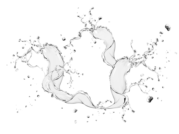 水しぶきデザイン要素イラスト プレミアムベクター