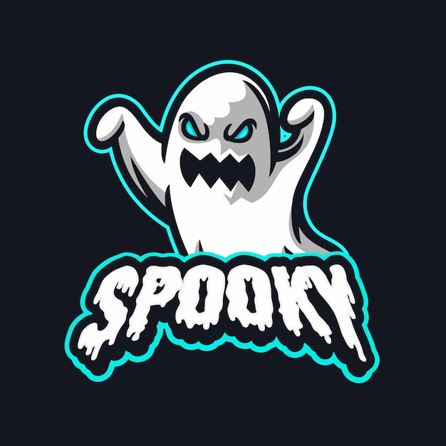 Premium Vector | Spooky ghost scary gaming mascot for sport and esports ...