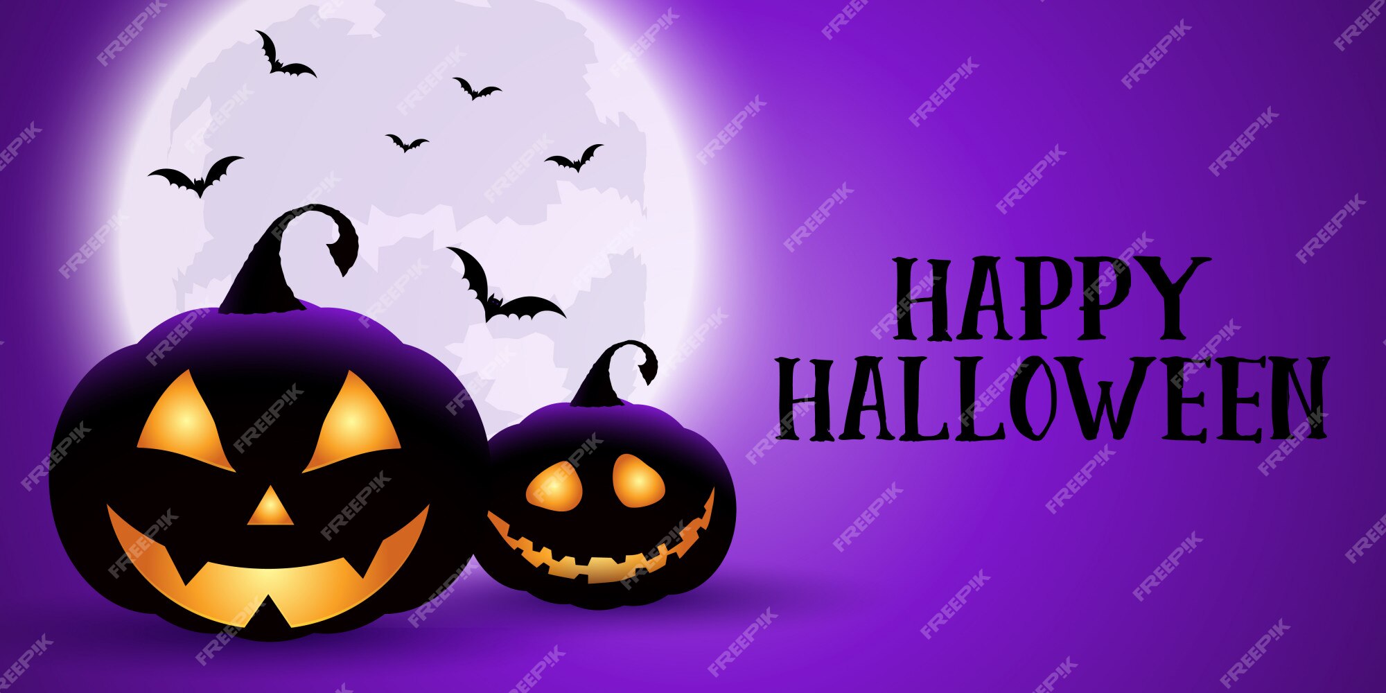 Free Vector | Spooky halloween banner