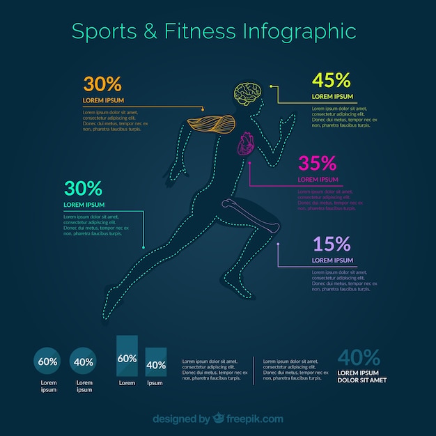 Sport and fitness infography