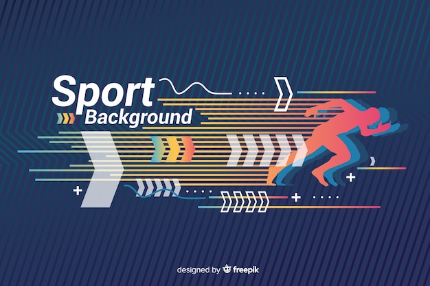 Sport Background With Abstract Shapes Design Free Vector