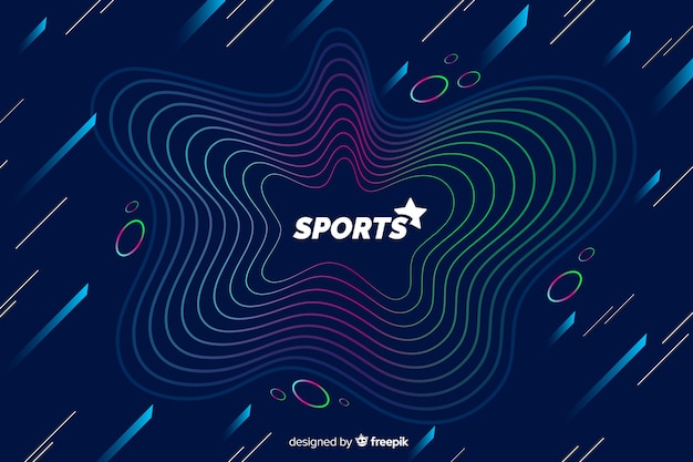 Sport background with abstract shapes Free Vector