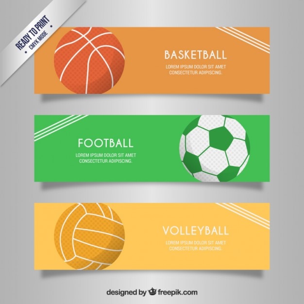 Sport banners collection