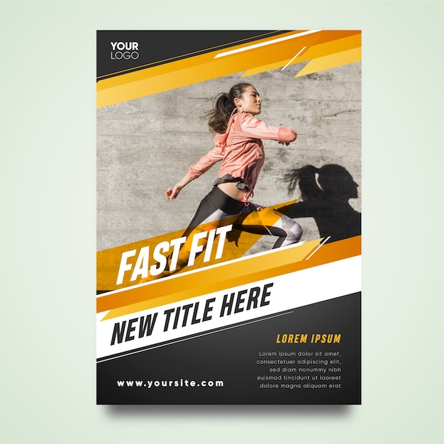 Premium Vector | Sport brochure concept