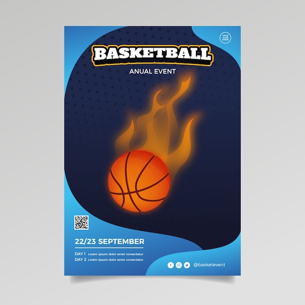 Free Vector Sport brochure template style