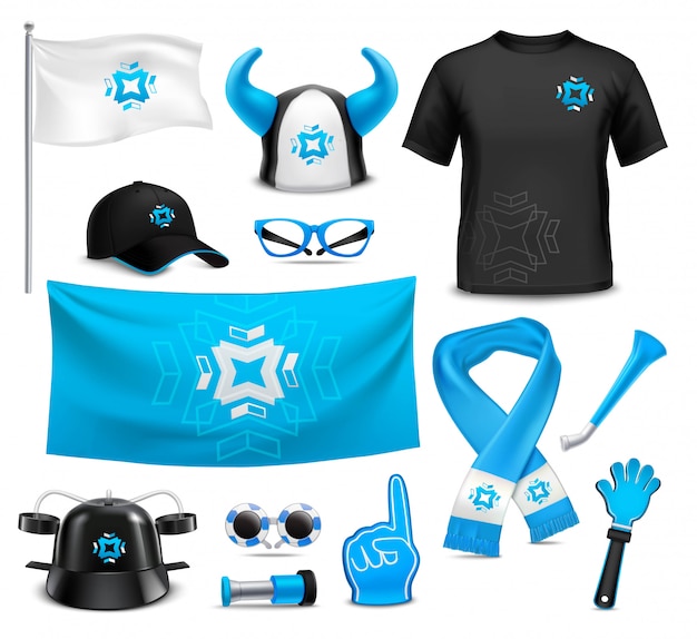 sport-club-fans-accessories-realistic-set-free-vector