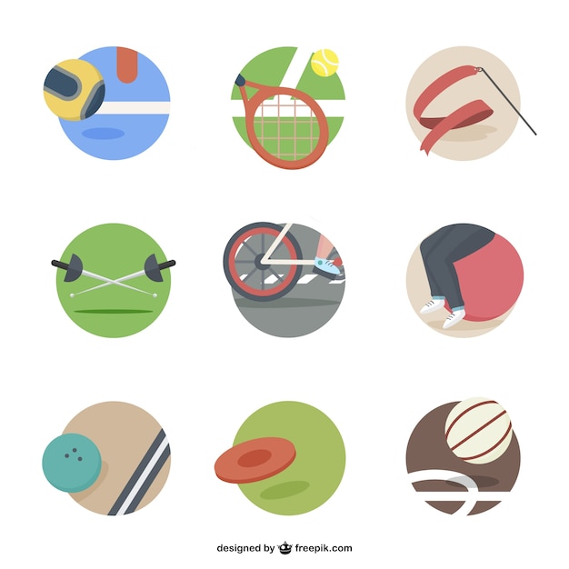 Sport elements icons